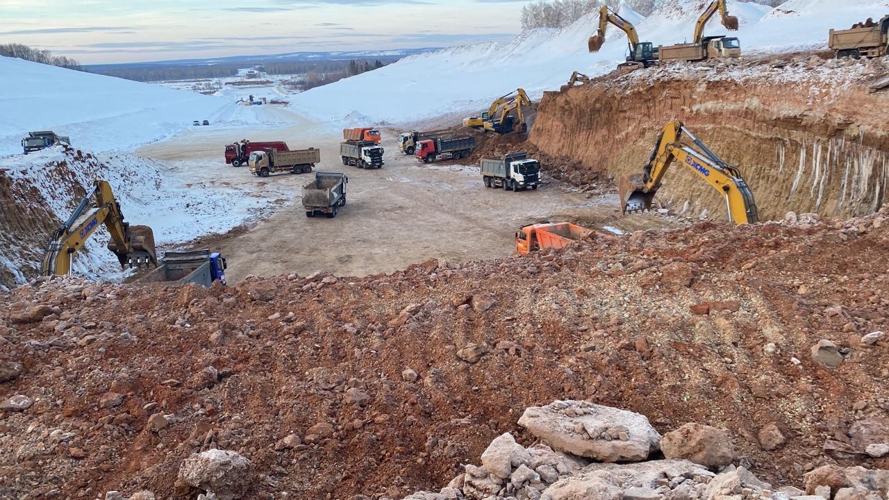 Котлован зимой